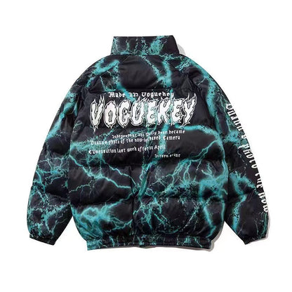 Women's American Street Oversized Hand-Stuffed Cotton Puffer Jacket Couple Autumn Winter Casual Unisex Multi-Style | Street Duo Puffer II