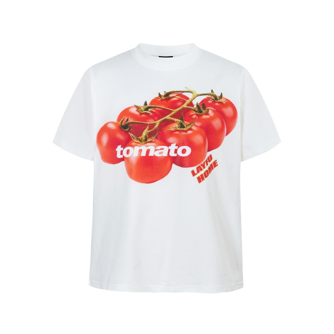 Graphic Print Short Sleeve T-Shirt Tomato Ice Fabric Cooling UPF50 Quick Dry Loose Fit Streetwear Couple Summer Casual Tee | Cool Tomato Tee