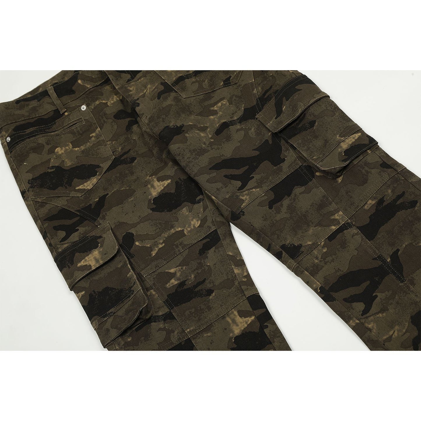 Boogzel Clothing 'Combat' Camo Cargo Flared Pants