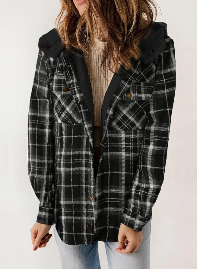 AMELIA™ - Women’s Plaid Hooded Flannel Jacket for Autumn & Winter - Seldom Seen Styles