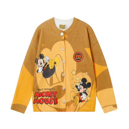 Full Print Cartoon Cardigan Sweater Unisex Loose Fit Cute Kawaii Knit Couple Streetwear Open Front Knitwear | Toon Cardi