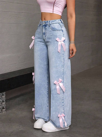 Snowflake Bow Jeans
