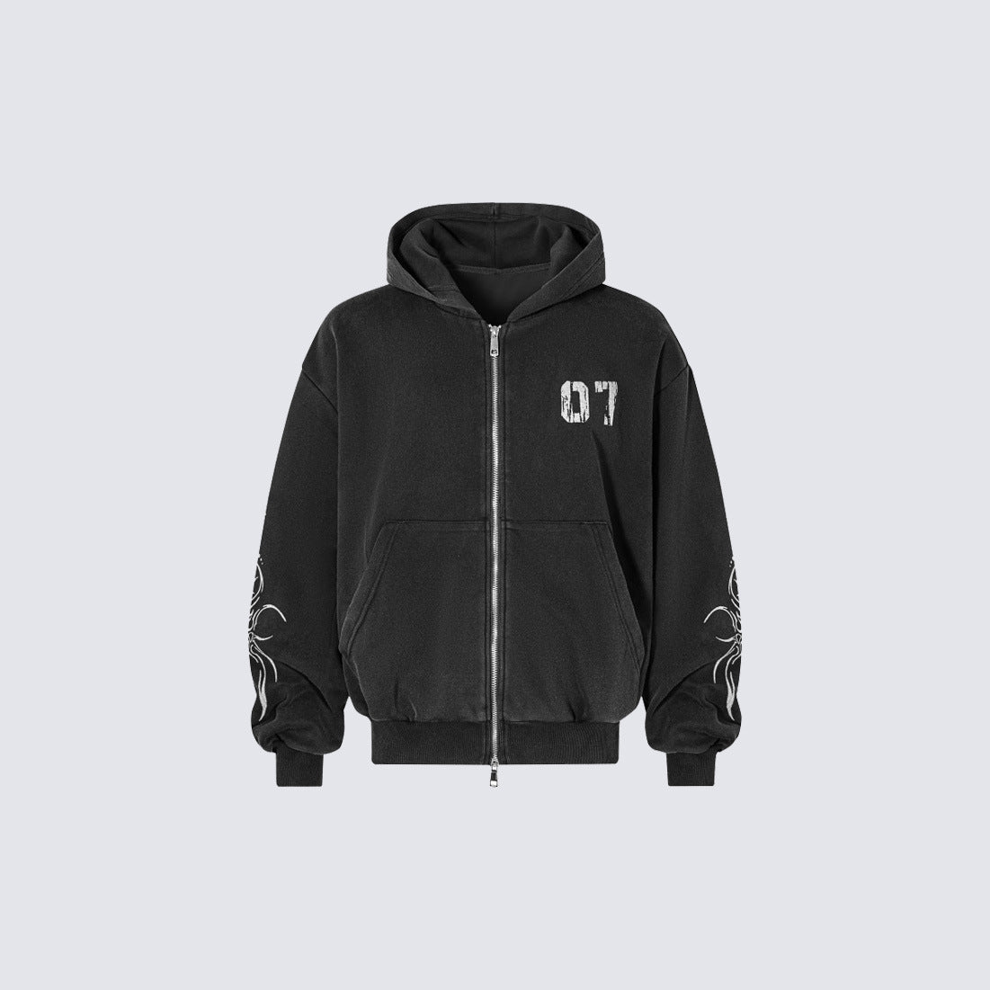 KIIKIO Gothic Tree Graphic Oversized Hoodie
