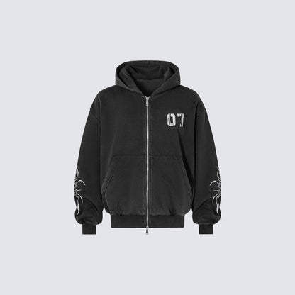 KIIKIO Gothic Tree Graphic Oversized Hoodie