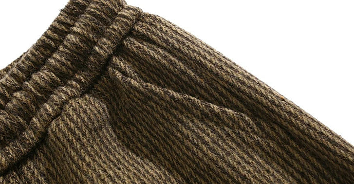 Women's Casual Y2K Baggy Corduroy Pants Elastic High Waisted Wide Leg Loose Palazzo Pants with Pockets - Seldom Seen Styles