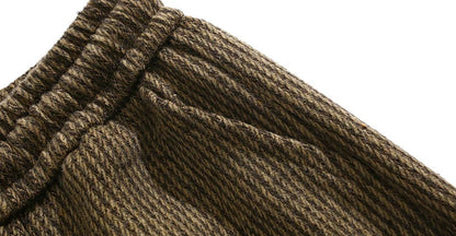 Women's Casual Y2K Baggy Corduroy Pants Elastic High Waisted Wide Leg Loose Palazzo Pants with Pockets