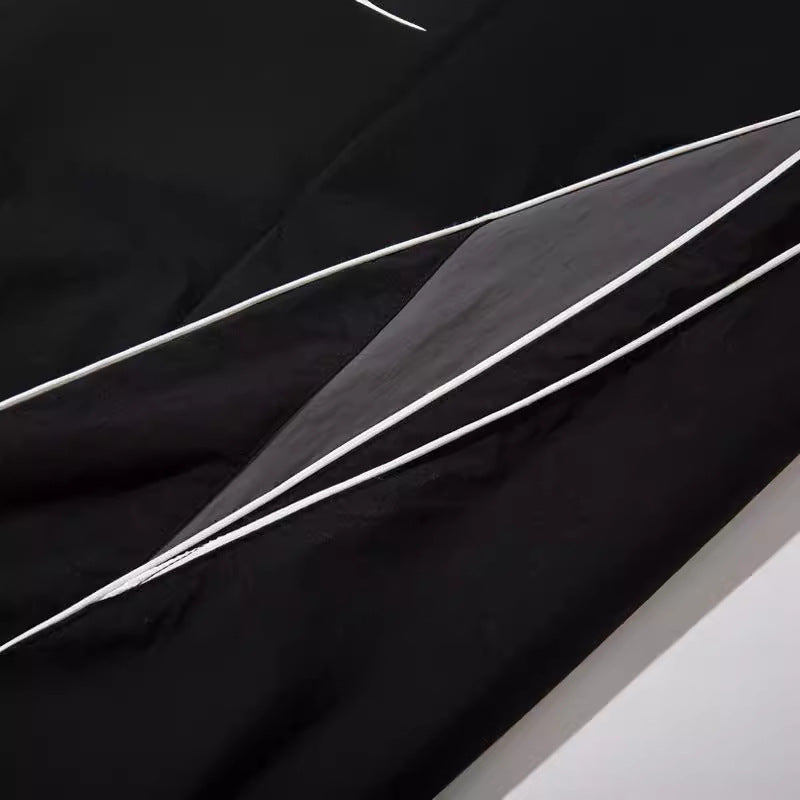 Splicing Sports Straight Leg Wide Leg Pants Loose Hip Hop Casual Versatile Streetwear Neutral Style Summer Trousers | Splice Flow