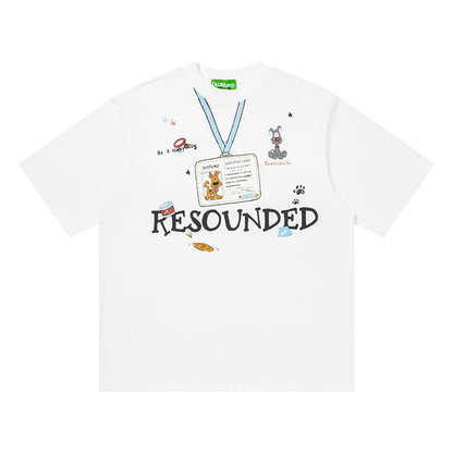 Resounded Graphic Oversized T-Shirt Short Sleeve Crew Neck Casual Summer Streetwear Tee | Resounded Tee