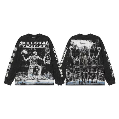 Hellstar “Basketball Skeleton” Long Sleeve Tee