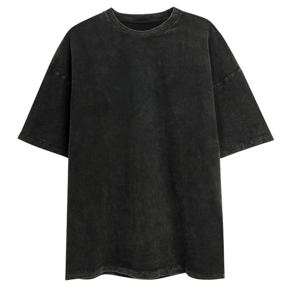 Washed and old short-sleeved T-shirt summer relaxation casual round neck washed polished short-sleeved T-shirt - Seldom Seen Styles