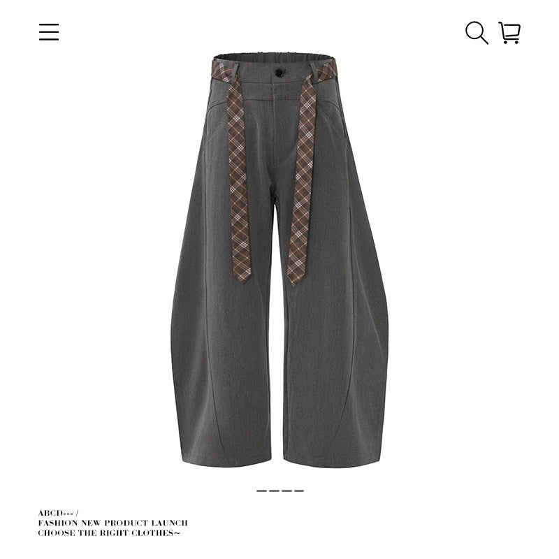 Aelfric Eden Plaid Waistband Wide Leg Pants
