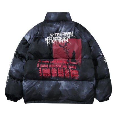 Women's American Street Oversized Hand-Stuffed Cotton Puffer Jacket Couple Autumn Winter Casual Unisex | Street Puffer Duo