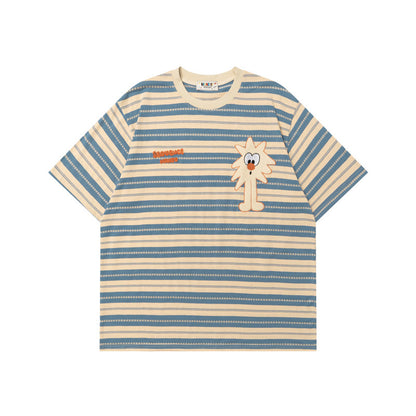 Oversized Short Sleeve Shirt Casual Summer Streetwear Top | N232 Blue Shirt