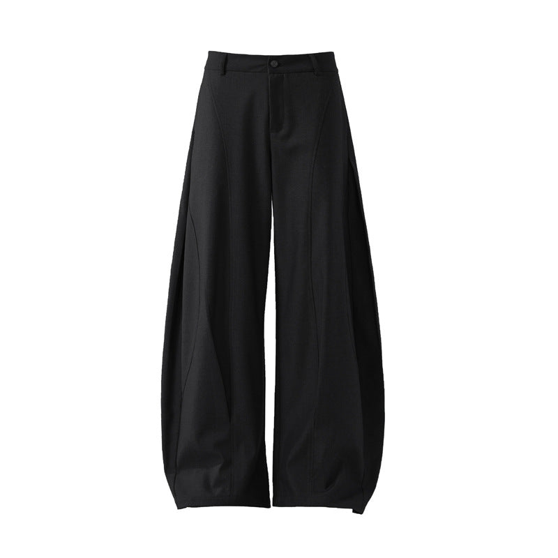 Women's American Deconstruction Scimitar Wide Leg Drape Pants Cleanfit Casual Unisex Trousers | Scimitar Wide