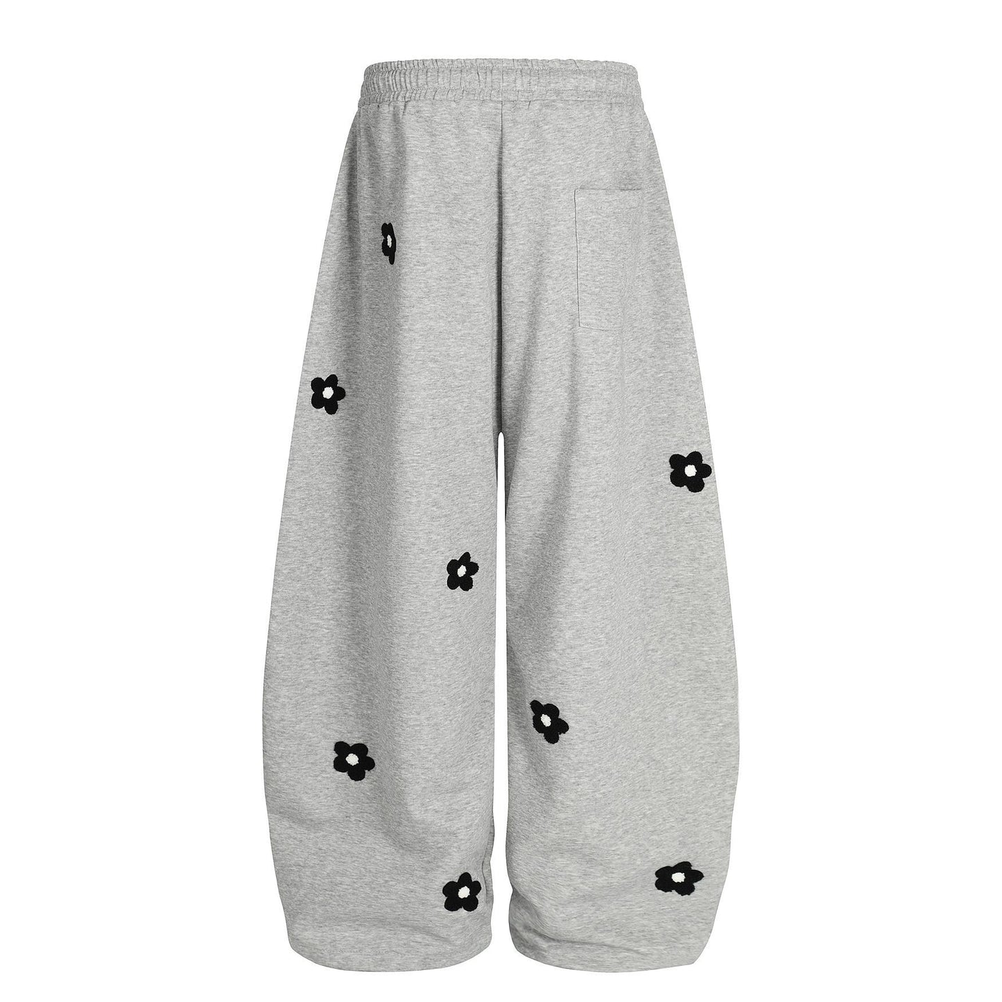 DARKAGE Floral Chenille Patchwork Sweatpants