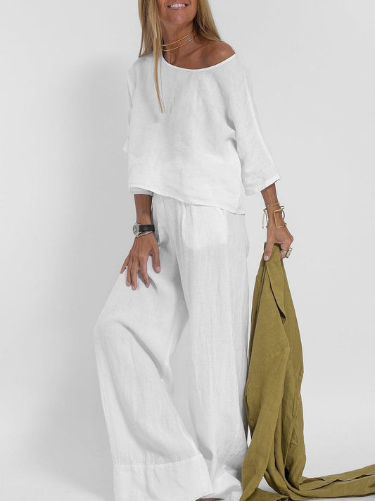 Alessia Linen Blend Relaxed Set