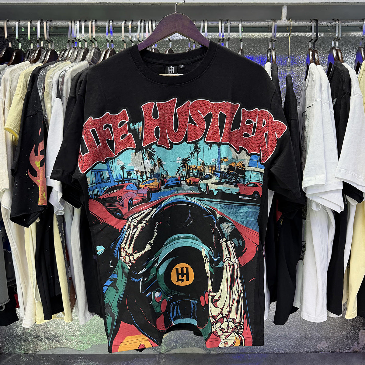 Life Hustlers “Blind Baby” Rhinestone Tee