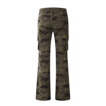 Boogzel Clothing 'Combat' Camo Cargo Flared Pants