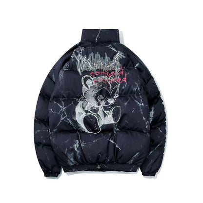 Women's American Street Oversized Hand-Stuffed Cotton Puffer Jacket Couple Autumn Winter Casual Unisex Multi-Style | Street Duo Puffer II