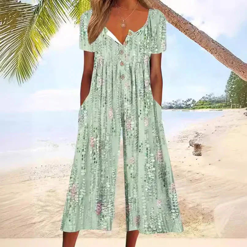 Cassidy - Button-Front Jumpsuit - Seldom Seen Styles