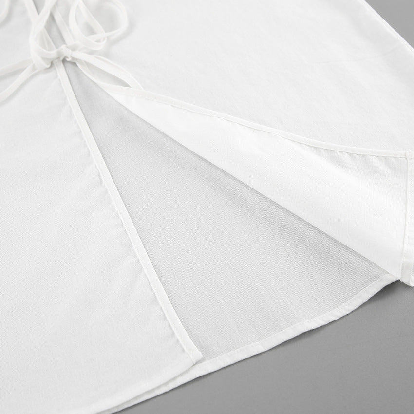 Siren Tie-Up Top - White - Seldom Seen Styles