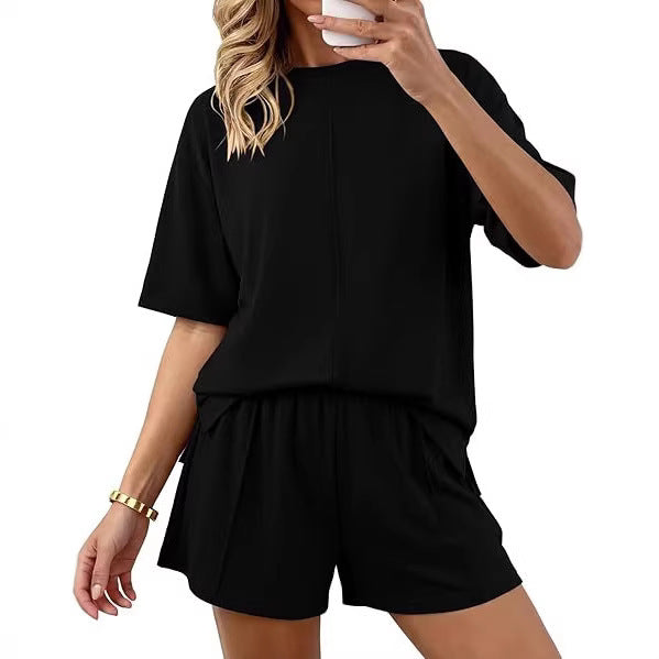 Women's Two Piece Shorts Set Casual Lounge Set Oversized T Shirt and Shorts Matching Set Summer Outfit