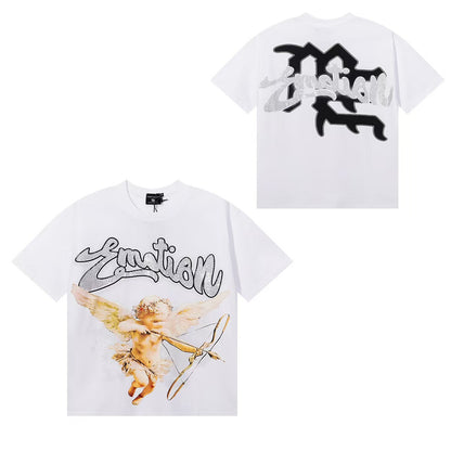 MIXED EMOTIONS Diamond Angel Jetski Rhinestone Tee