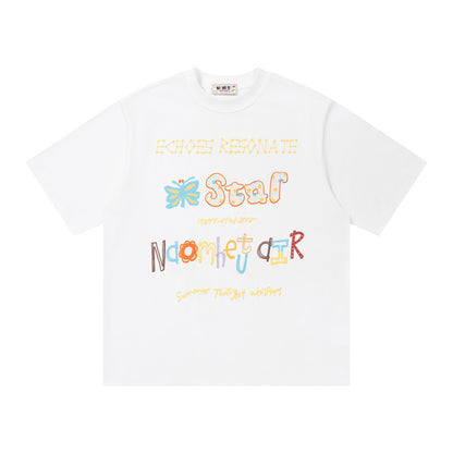 Star Holder Graphic Oversized T-Shirt Short Sleeve Crew Neck Casual Summer Streetwear Tee | Star Holder Tee