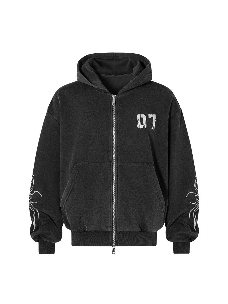 KIIKIO Gothic Tree Graphic Oversized Hoodie