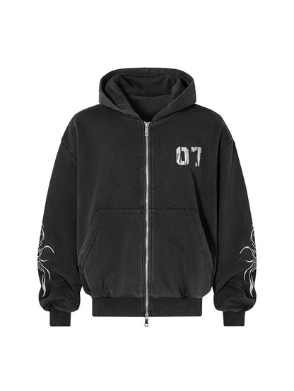 KIIKIO Gothic Tree Graphic Oversized Hoodie