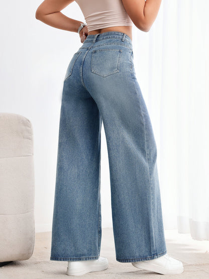 Heart Beaded Metal Jeans