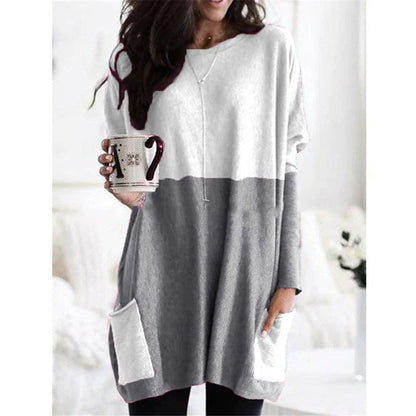 Chicbeautyy Damen leichtes Langarm-Tunika-Top