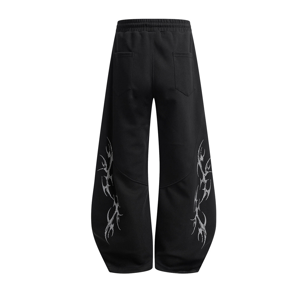 Tribal Graphic Wide Leg Drawstring Sweatpants