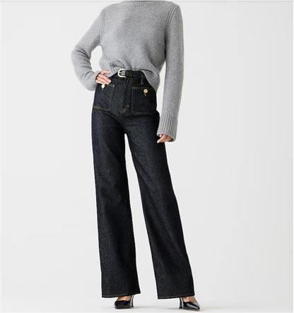 Tummy Control Sailor Wide Leg Trouser