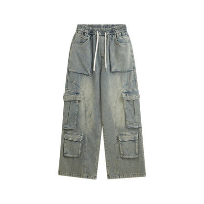 High Street HipHop Dance Straight Leg Jeans Loose American Style Casual Trendy Denim Pants | HipHop Straight Jean