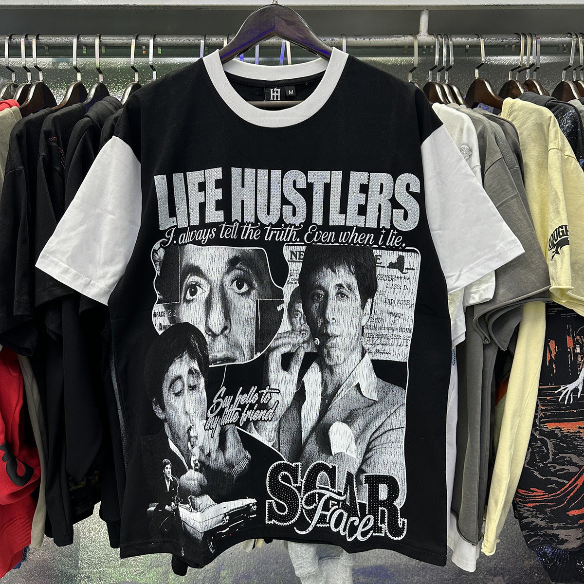 Life Hustlers “Blind Baby” Rhinestone Tee