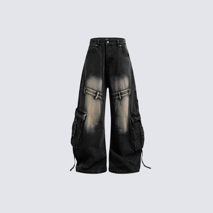 Supermade Deconstructed Multi-Pocket Cargo Jeans