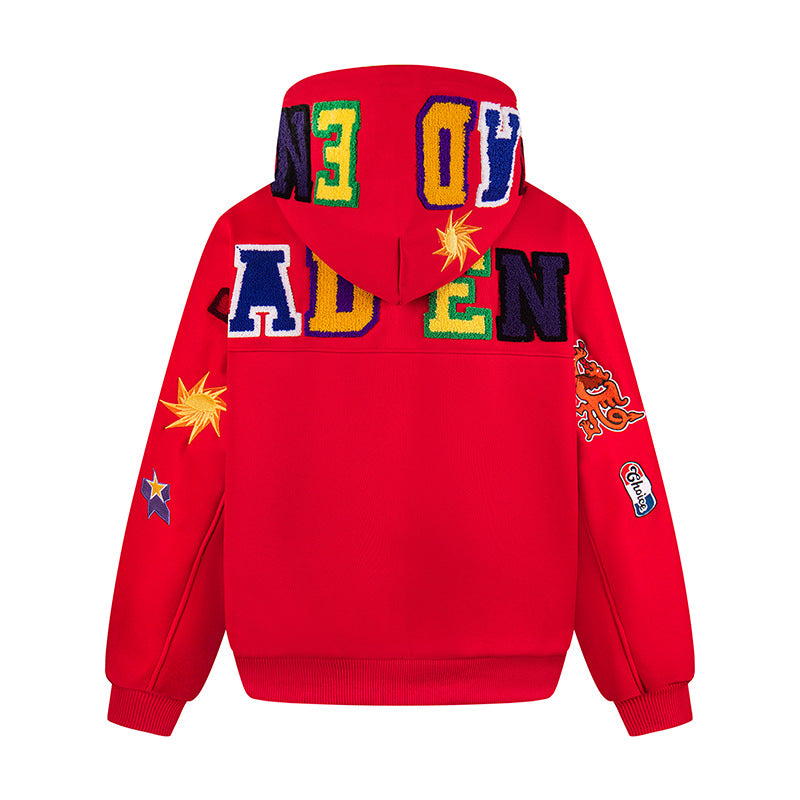 DARKAGE Multi-Patch Chenille Varsity Hoodie