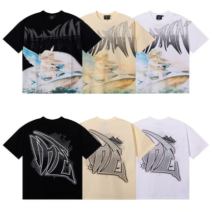 MIXED EMOTIONS Diamond Angel Jetski Rhinestone Tee