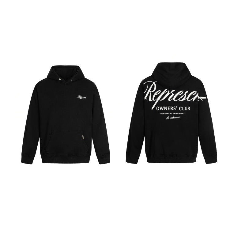 Unisex Oversized Graphic Hoodie Casual Streetwear Sweatshirt Letter Print Pullover Hooded Jumper for Men and Women