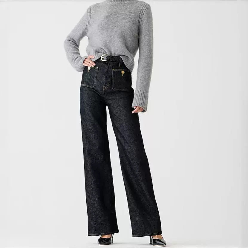 Tummy Control Sailor Wide Leg Trouser - Seldom Seen Styles