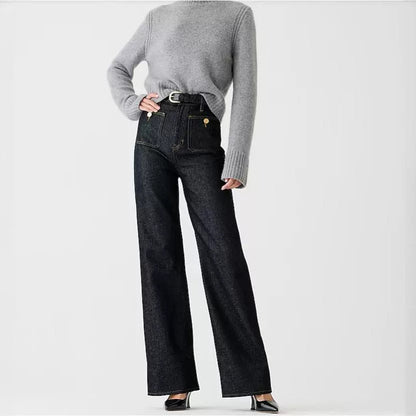Tummy Control Sailor Wide Leg Trouser
