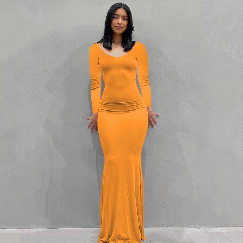 Women's Bodycon Maxi Dress Spaghetti Strap Slim Fit Lounge Dress Casual Sleeveless Dress