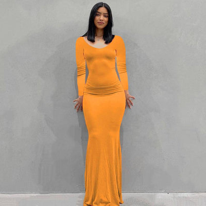 Women's Bodycon Maxi Dress Spaghetti Strap Slim Fit Lounge Dress Casual Sleeveless Dress