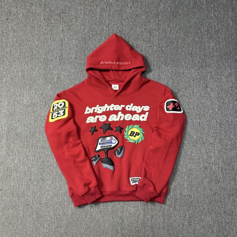 Broken Planet Hoodie and Sweatpants Set Oversized Graphic Tracksuit Streetwear Two Piece Outfit Unisex