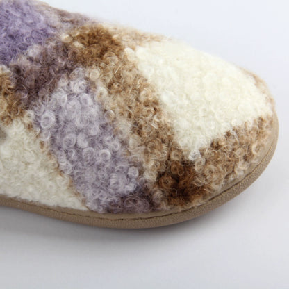 Checkered Girls House Slippers,Comfort,Wool-Like Plush Fleece Lined,in Winter Keep Warm,Slip-On for indoor