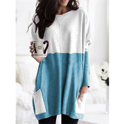 Chicbeautyy Damen leichtes Langarm-Tunika-Top