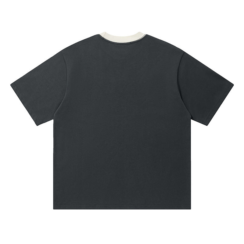 Heart Collage Graphic Oversized T-Shirt Faux Layer Crew Neck Short Sleeve Casual Summer Streetwear Tee | Less Know Tee