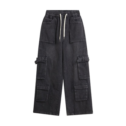 High Street HipHop Dance Straight Leg Jeans Loose American Style Casual Trendy Denim Pants | HipHop Straight Jean