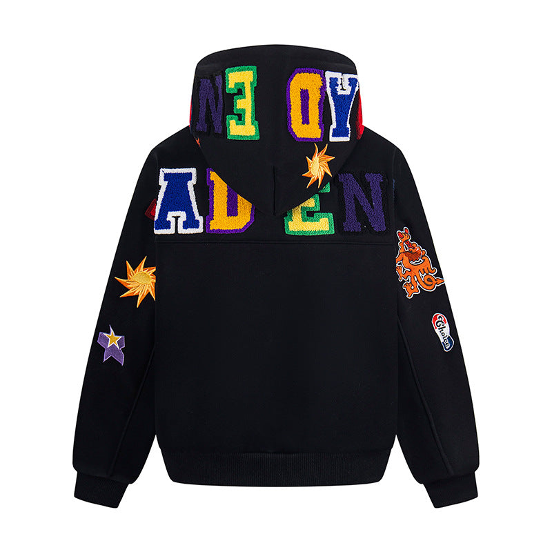 DARKAGE Multi-Patch Chenille Varsity Hoodie